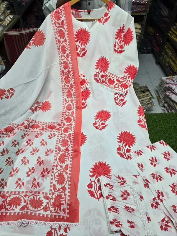 Trending_Lace_Work_Cotton_Kurta_Palazzo_&_Mulmul_Dupatta_Ethnic_Set
