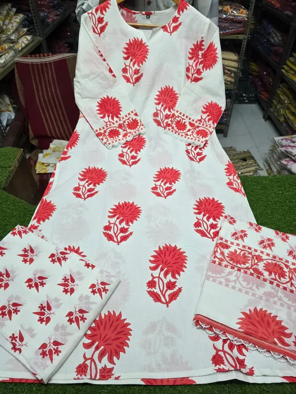 Trending_Lace_Work_Cotton_Kurta_Palazzo_&_Mulmul_Dupatta_Ethnic_Set