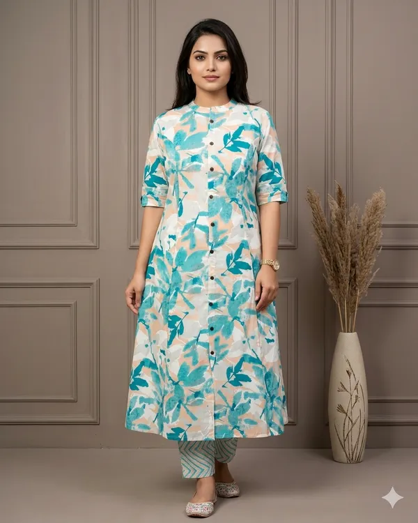 Trending_Pure_Cotton_Floral_A-Line_Kurti_Palazzo_Co-OBL_Set