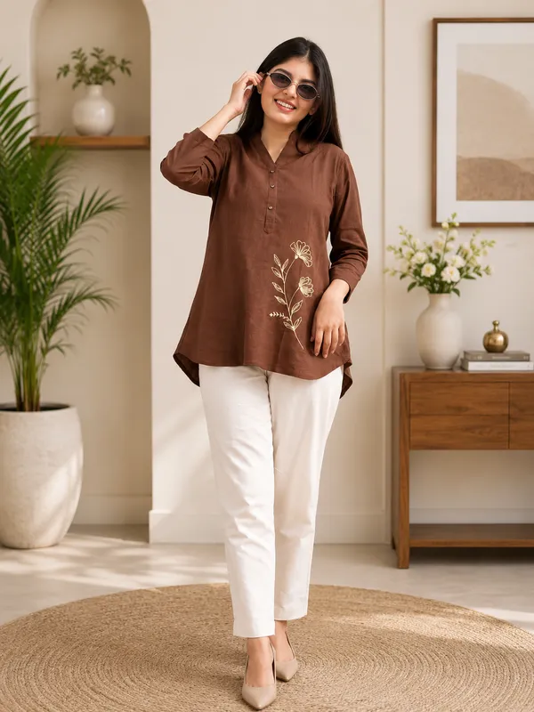 Trending_Cotton_Slub_Embroidered_Co-Ord_Set_with_Matching_Pants