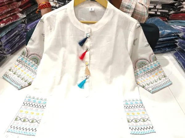 chic_Cotton_A-Line_Kurta_Set_with_Sequin_Embroidery_&_Matching_Pant__Festive_Wear_|_Sizes_M_to_XXXL