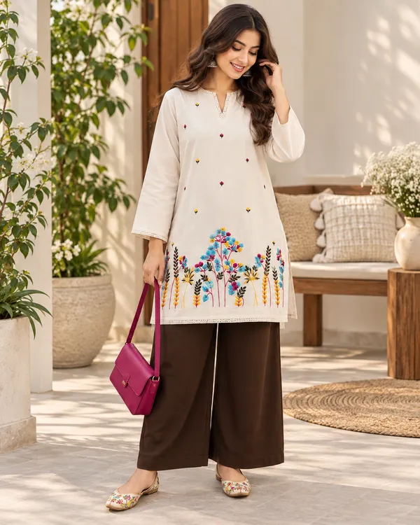 Premium_Embroidered_Cotton_Flex_Kurti_with_Cotton_Slub_Pant_Set
