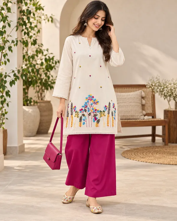 Premium_Embroidered_Cotton_Flex_Kurti_with_Cotton_Slub_Pant_Set