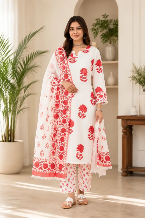 Trending_Lace_Work_Cotton_Kurta_Palazzo_&_Mulmul_Dupatta_Ethnic_Set