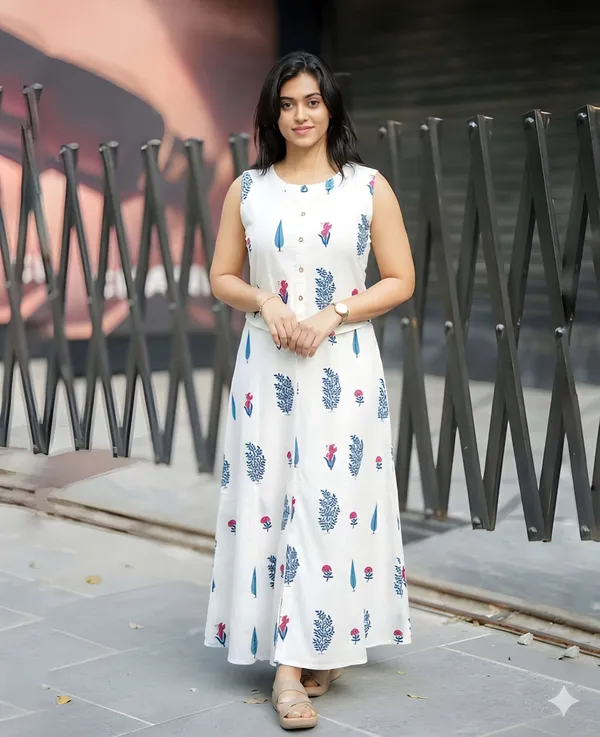 Women_Printed_Cotton_Top_And_Skirt_Set