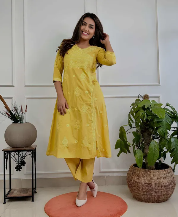 Women_Chikankari_Cotton_Angrakha_Kurta_Pant_Set