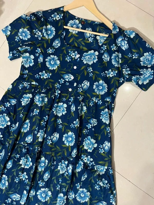 Trending_Stylish_Cotton_Printed_Square_Neck_Midi_Dress
