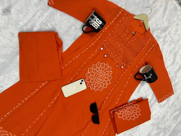 Trending_Stylish_A-Line_Cotton_Kurta_Pant_Dupatta_Set_with_Pintex_&_Adda_Work