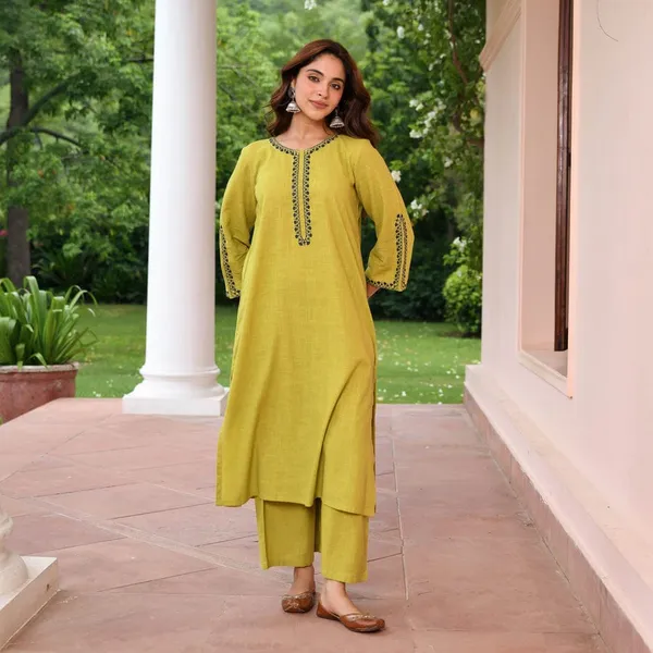 Threaded_Elegance_Cotton_Slub_Kurta_Set_with_Palazzo