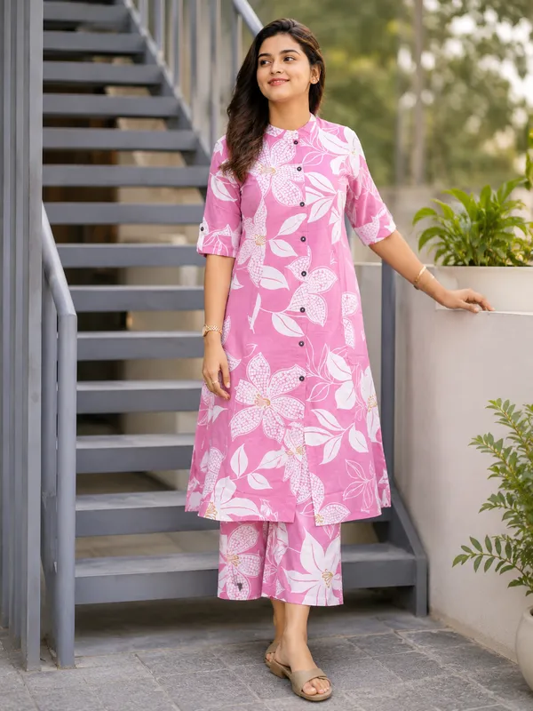 Stylish_Trending_Pure_Cotton_Floral_Printed_A-Line_Co-ord_Set_with_Palazzo_Pants