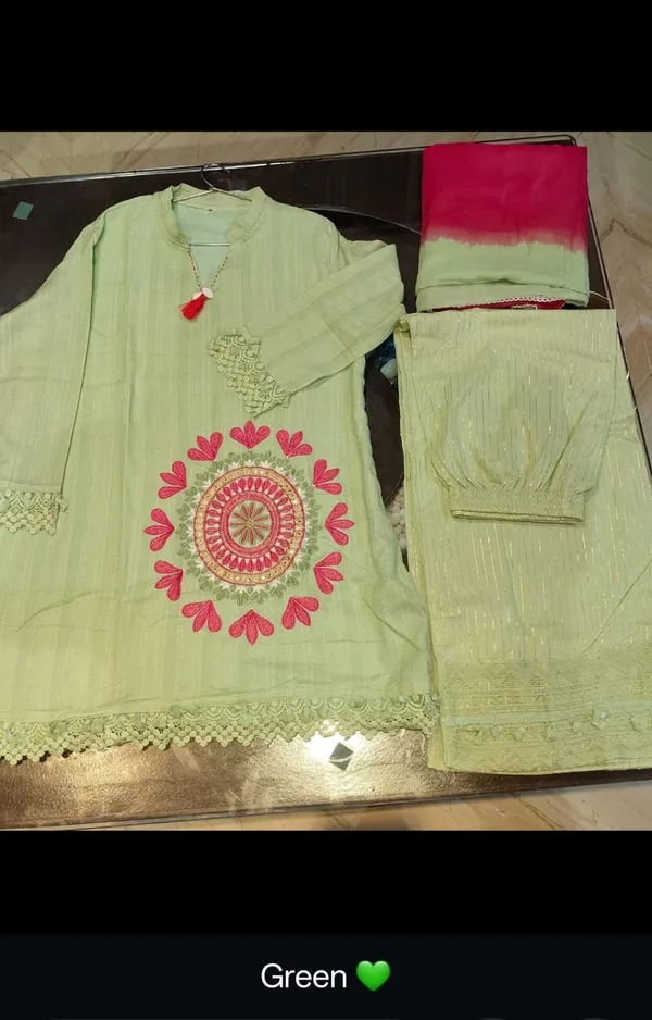 Dashing_Pure_Cotton_Shifly_Embroidered_Kurta_Sharara_Dupatta_Set