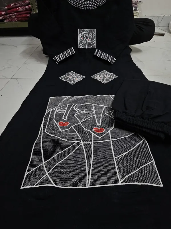 Stylish_Cotton_Flex_Embroidered_Coord_Set__Casual_Wear_Top_&_Plazzo_|_White_&_Black_|_2-Piece_Set