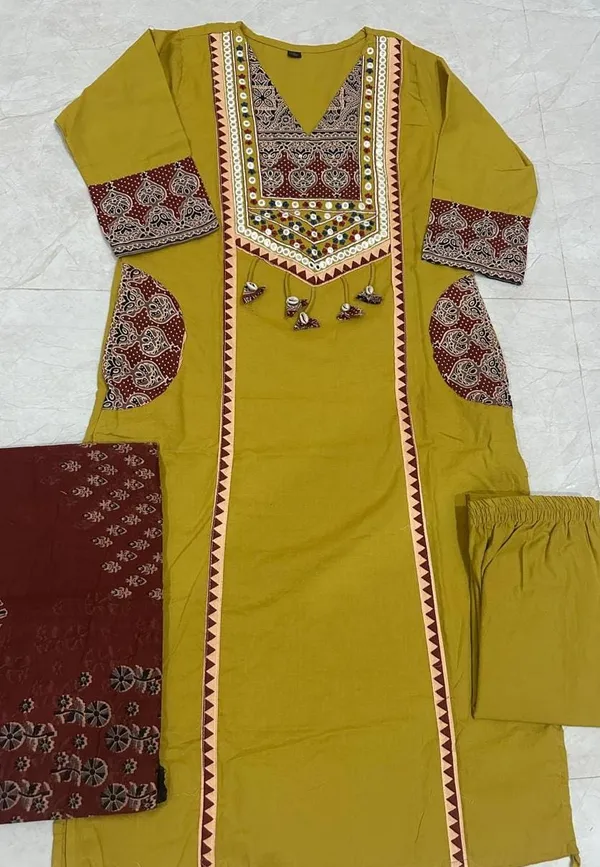 Women_Stylish_Embroidered_Yoke_Pure_Cotton_Kurta_Set_with_Pants_and_Dupatta_Ethnic_Three_Piece_Suit
