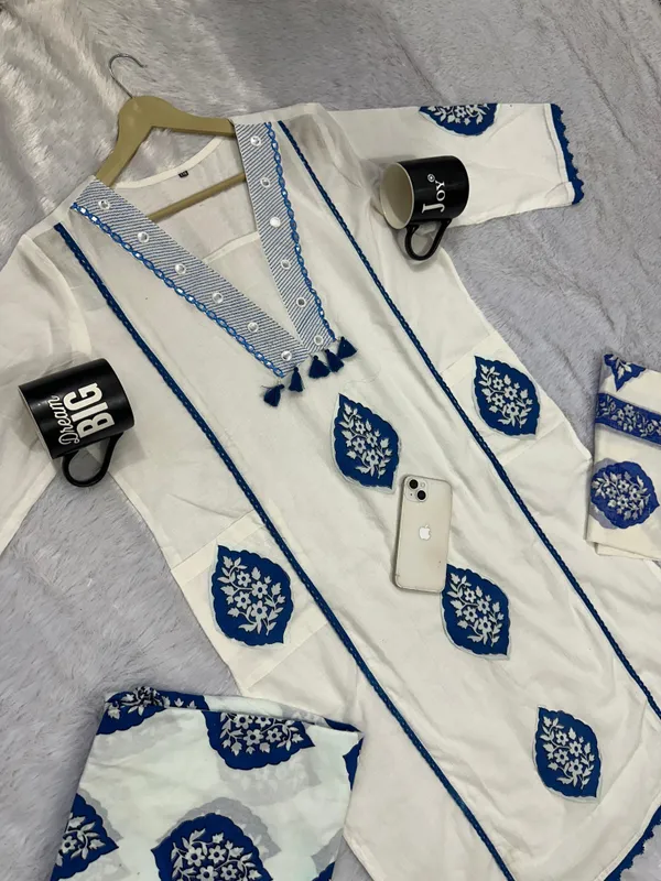 Elegant_Cotton_Printed_Embroidered_A-Line_Kurta_Pant_Dupatta_Set