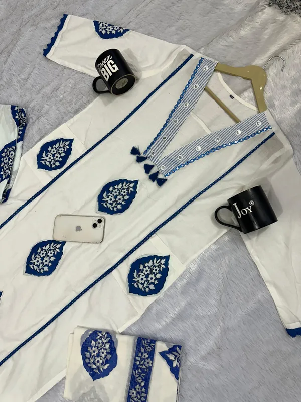 Elegant_Cotton_Printed_Embroidered_A-Line_Kurta_Pant_Dupatta_Set