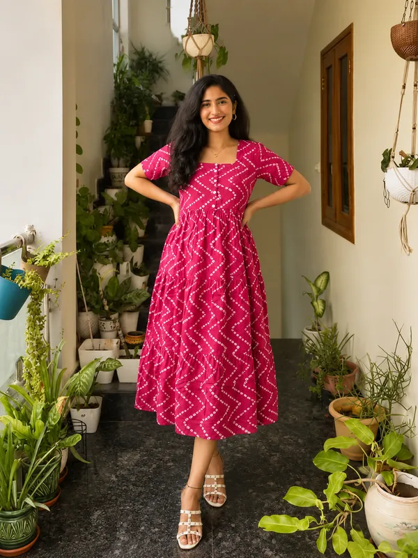 Trending_Stylish_Cotton_Printed_Square_Neck_Midi_Dress