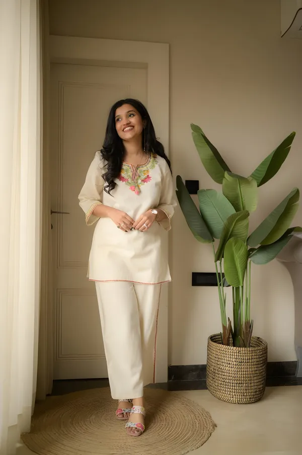 Stylish_embroidered_co-ord_set_with_tassel_detailing_and_coordinated_kurti_and_pant