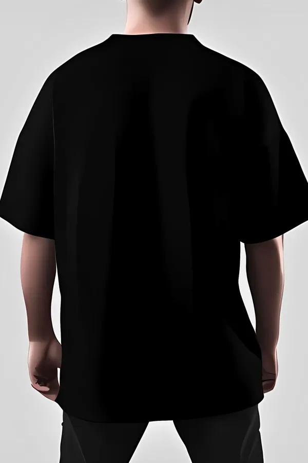 Black_Cotton_Rock_Band_Logo_Printed_Oversized_T-Shirt_|_For_Unisex