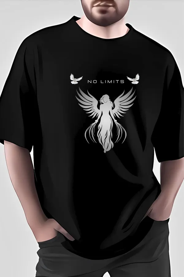 Black_Cotton_Rock_Band_Logo_Printed_Oversized_T-Shirt_|_For_Unisex