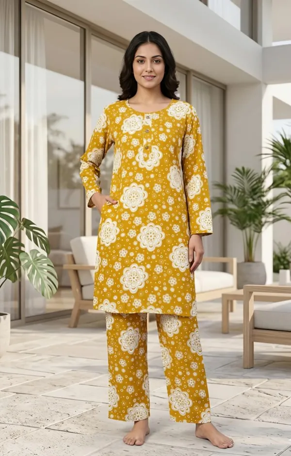 Mustard_Yellow__viscos_Relaxed_Fit_cord_set_For_Women