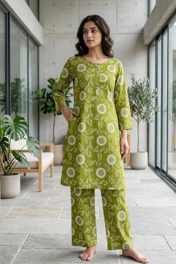 Green_Floral_Print_viscos_A-Line_Kurta_Palazzo_Set_For_Women