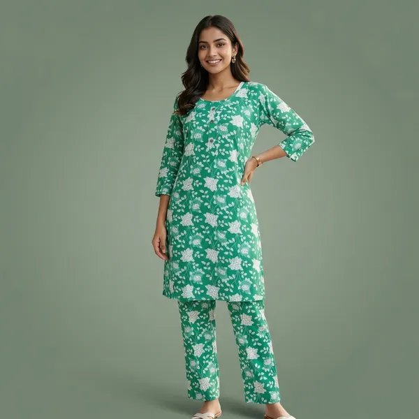 Green_Floral_Print_viscos_Relaxed_Night_Suit_Set_For_Women