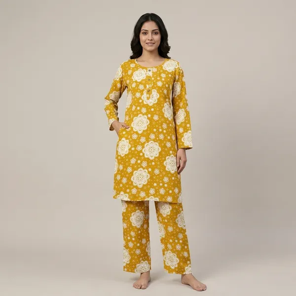 Mustard_Yellow__viscos_Relaxed_Fit_cord_set_For_Women