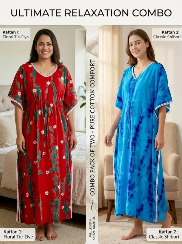 Pack_of_2_Pure_Cotton_Bandhani_Printed_Kaftan_Nighties
