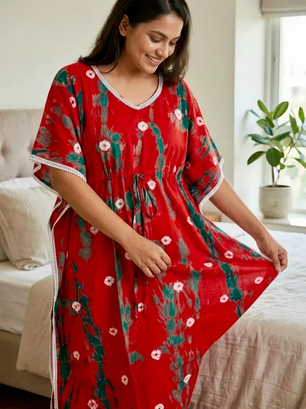 Pack_of_2_Pure_Cotton_Bandhani_Printed_Kaftan_Nighties