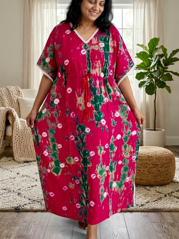 Pack_of_2_Pure_Cotton_Bandhani_Printed_Kaftan_Nighties