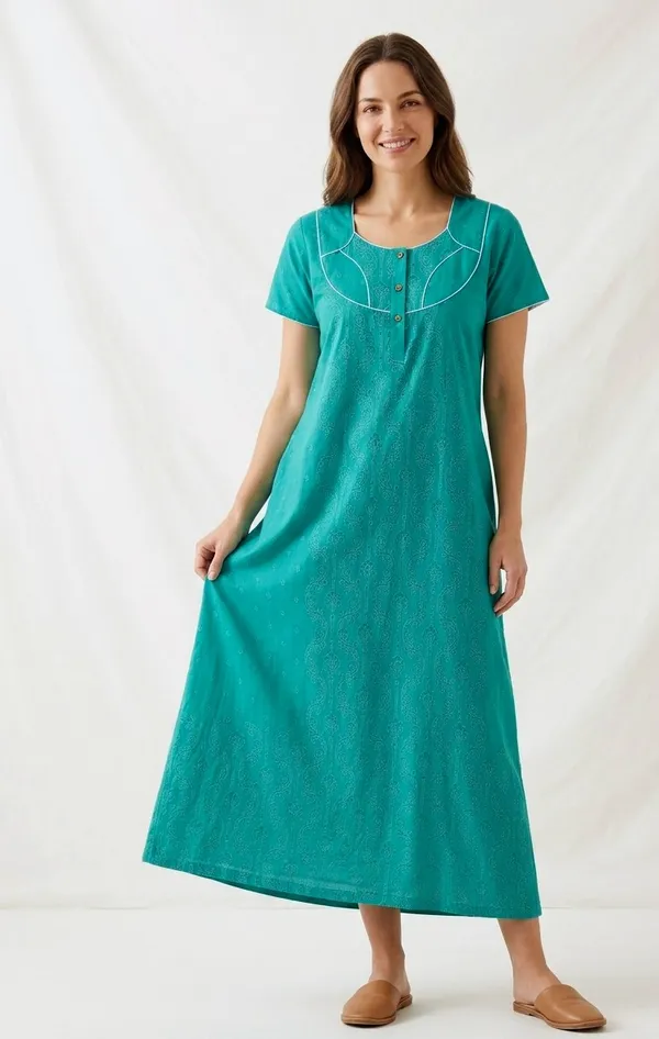 Premium_100%_Pure_Cotton_Nighty_for_Women_|_Breathable_Full-Length_Maxi_Dress_Loungewear