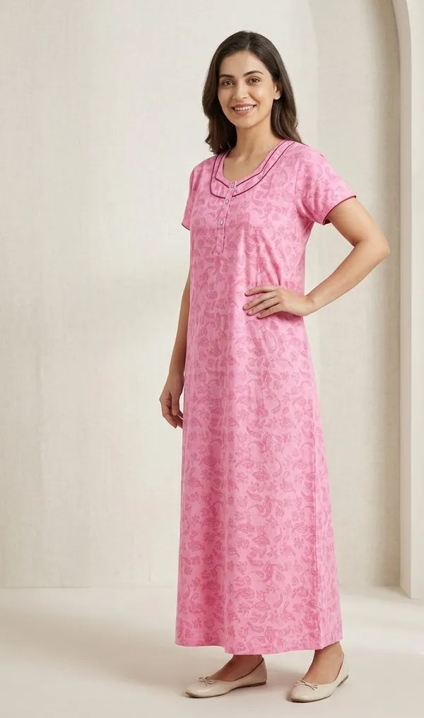 Premium_100%_Pure_Cotton_Nighty_for_Women_|_Breathable_Full-Length_Maxi_Dress_Loungewear