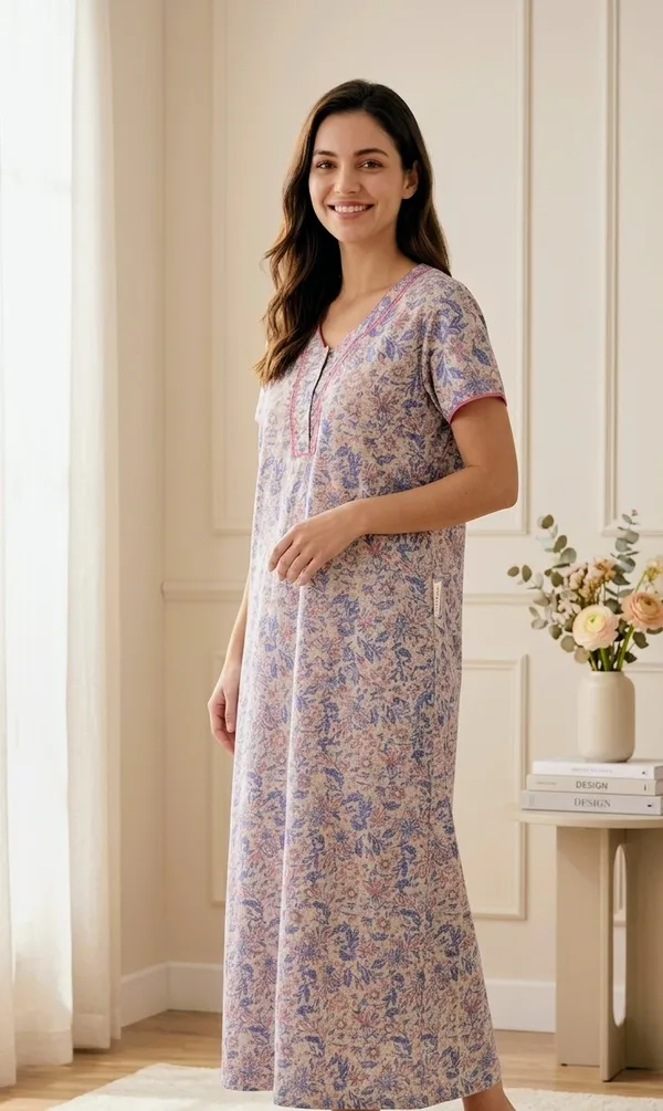 Premium_100%_Pure_Cotton_Nighty_for_Women_|_Breathable_Full-Length_Maxi_Dress_Loungewear