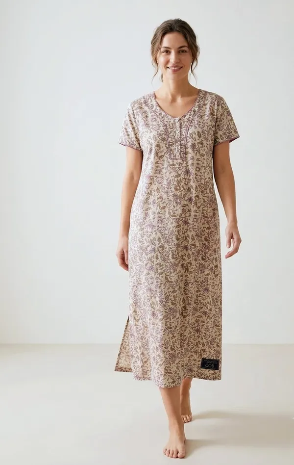 Premium_100%_Pure_Cotton_Nighty_for_Women_|_Breathable_Full-Length_Maxi_Dress_Loungewear