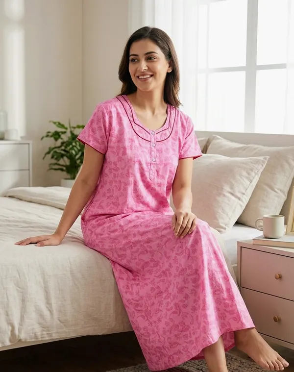Premium_100%_Pure_Cotton_Nighty_for_Women_|_Breathable_Full-Length_Maxi_Dress_Loungewear