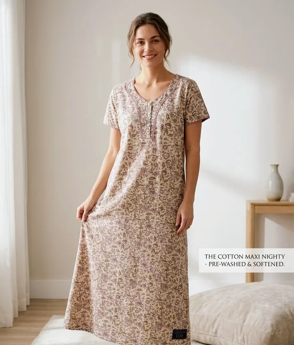 Premium_100%_Pure_Cotton_Nighty_for_Women_|_Breathable_Full-Length_Maxi_Dress_Loungewear