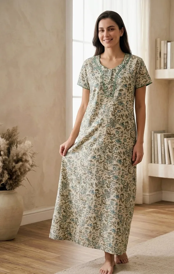 Premium_100%_Pure_Cotton_Nighty_for_Women_|_Breathable_Full-Length_Maxi_Dress_Loungewear