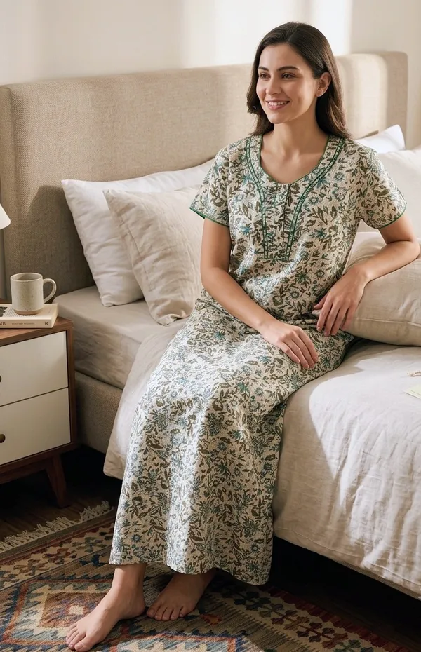 Premium_100%_Pure_Cotton_Nighty_for_Women_|_Breathable_Full-Length_Maxi_Dress_Loungewear