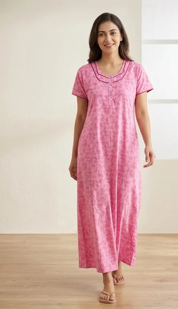 Premium_100%_Pure_Cotton_Nighty_for_Women_|_Breathable_Full-Length_Maxi_Dress_Loungewear