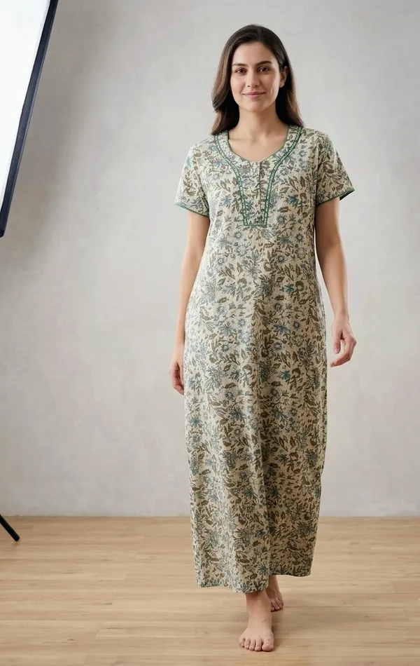 Premium_100%_Pure_Cotton_Nighty_for_Women_|_Breathable_Full-Length_Maxi_Dress_Loungewear