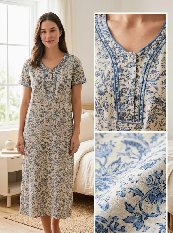 Premium_100%_Pure_Cotton_Nighty_for_Women_|_Breathable_Full-Length_Maxi_Dress_Loungewear