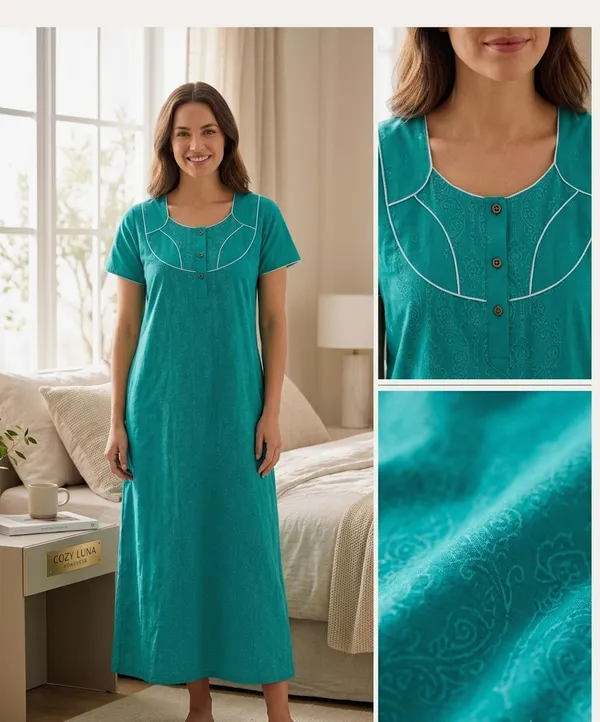Premium_100%_Pure_Cotton_Nighty_for_Women_|_Breathable_Full-Length_Maxi_Dress_Loungewear