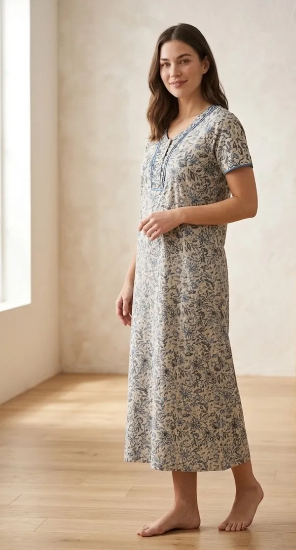 Premium_100%_Pure_Cotton_Nighty_for_Women_|_Breathable_Full-Length_Maxi_Dress_Loungewear