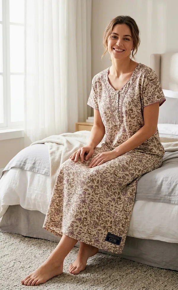 Premium_100%_Pure_Cotton_Nighty_for_Women_|_Breathable_Full-Length_Maxi_Dress_Loungewear
