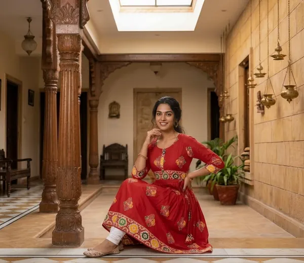 Soft_Cotton_Bandhni_Batik_Frock_Kurti