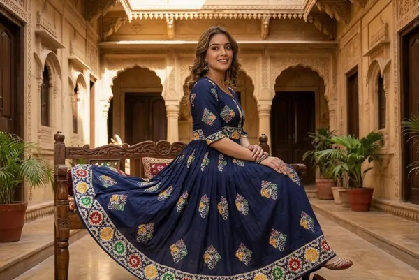 Soft_Cotton_Bandhni_Batik_Frock_Kurti