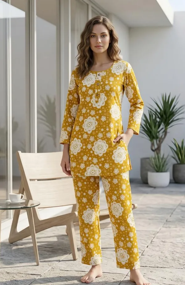 Mustard_Yellow__viscos_Relaxed_Fit_cord_set_For_Women