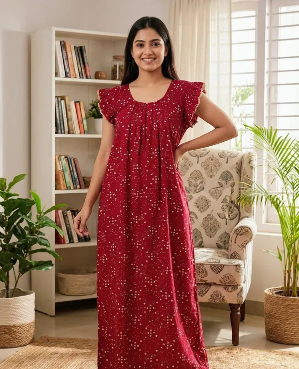 Women's_Premium_Cotton_Printed_Maxi_Nighty_|_Full_Length_Soft_Nightwear_Gown_with_Ruffle_Sleeves