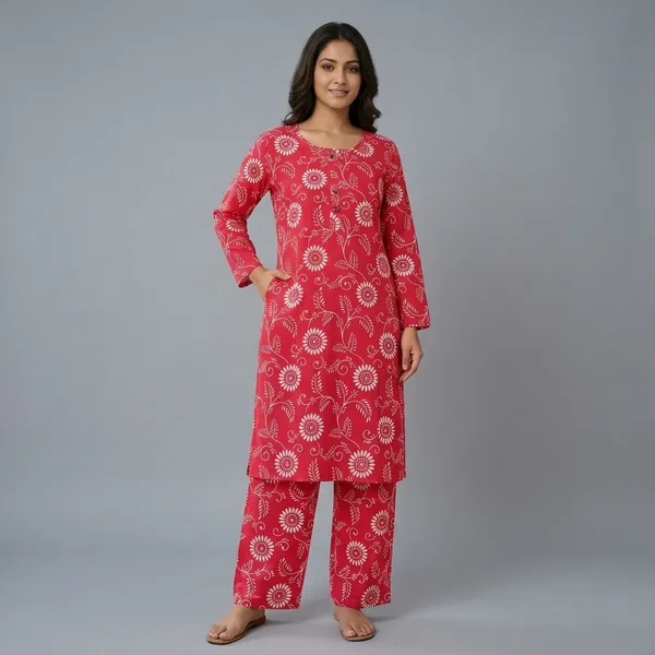 Red_Floral_Print_Viscos_Straight_Night_Suit_Set_For_Women