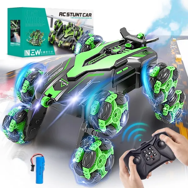 Multicolor_2.4Ghz_8_Wheel_Drive_Rc_Double_Sided_Car_Rechargeable_4X4_Stunt_Car_With_Water_Smoke_Effect_And_Led_Lighting